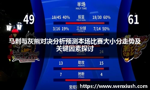马刺与灰熊对决分析预测本场比赛大小分走势及关键因素探讨